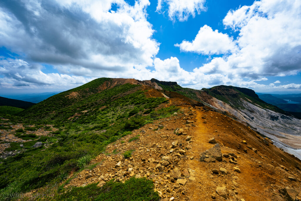 峰ノ辻から船明神山への道