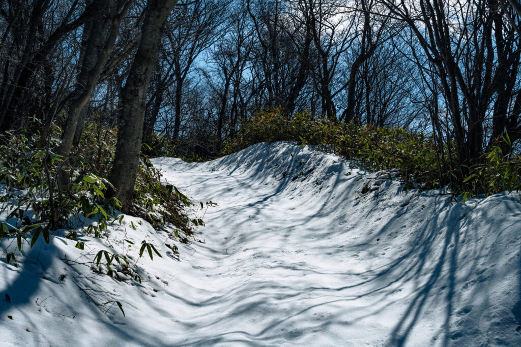 登山道雪道