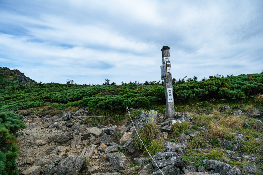 剣ヶ峰分岐