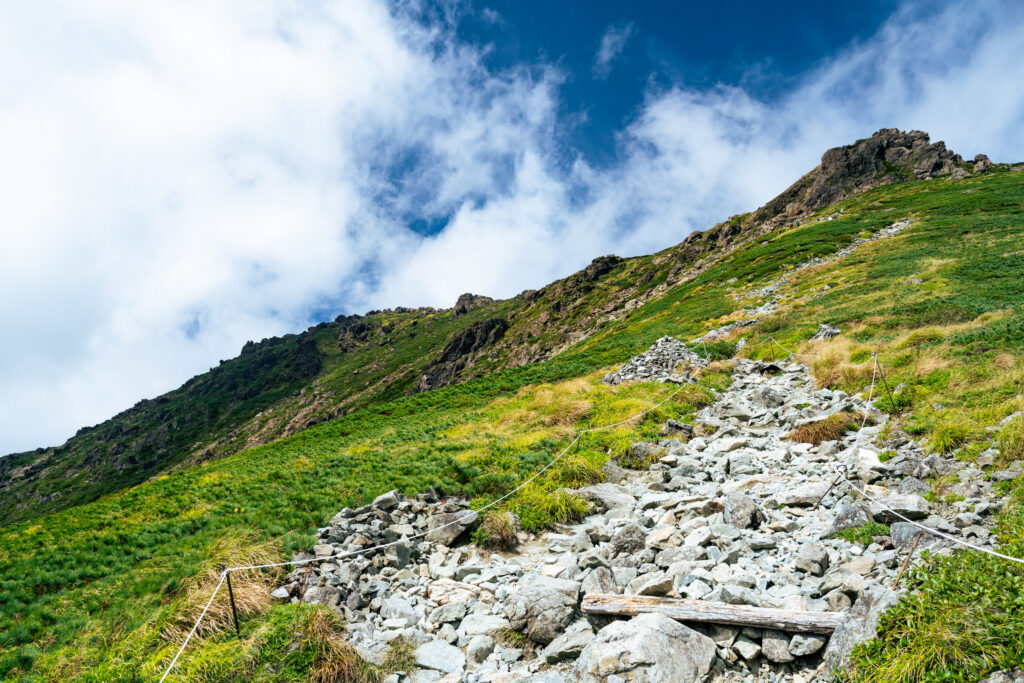 帰り際の早池峰山